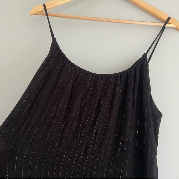 A New Day Black Sparkly Striped Midi Dress - Picture 5 of 8